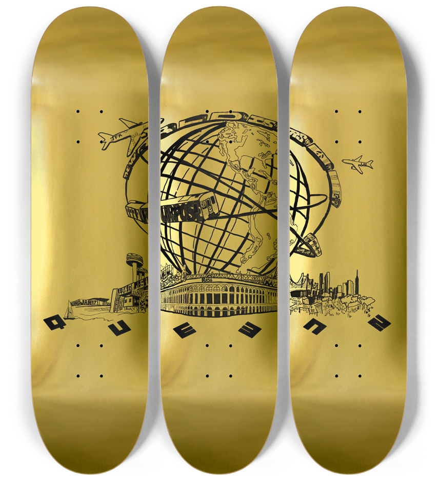 Queens Skateboard Series 3 Deck Wall Series
