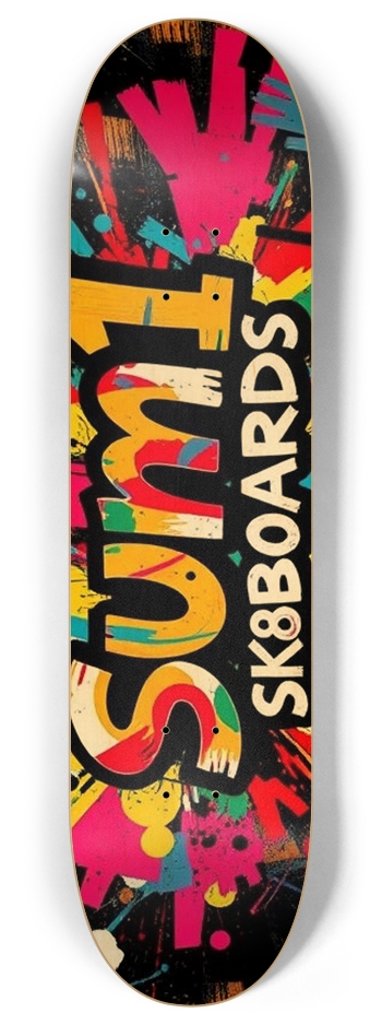 sum1sk8boards splatter 8 inch board