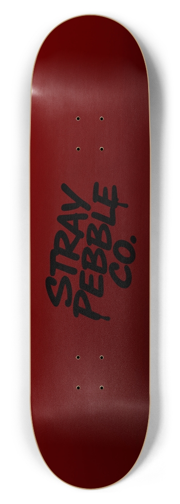 Stray Pebble Co. Dark Red and Silver