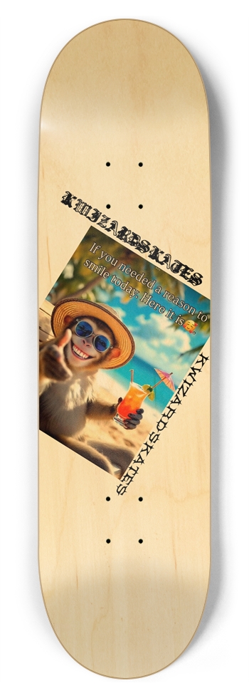 NEW SCHOOL BEACH MONKEY 8-3/4 Inch Skateboard