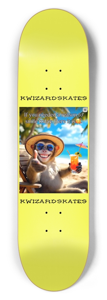 PRO BEACH MONKEY 8-1/2 Skateboard Deck