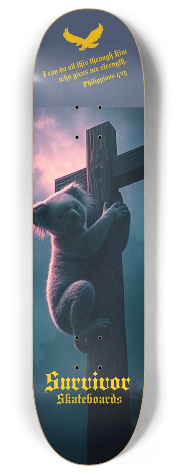 Philippians 4:13 8 Inch Skateboard Deck