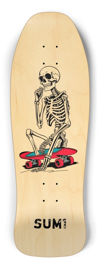 sum1sk8boards thinking skeleton 2 natural shredder shape board 