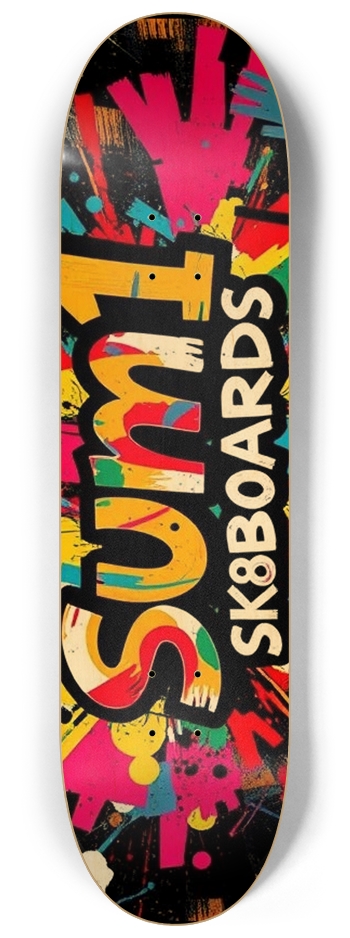 sum1sk8boards splatter 8 1/4 board