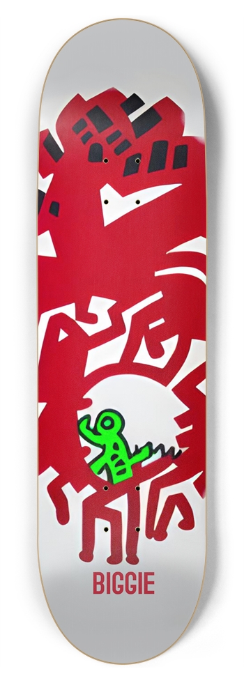 BIGGIE HARING GODZILLA DECK 01 8-3/4 Inch Skateboard