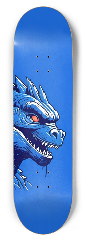 BIGGIE X GODZILLA DECK 02 BLUE 8-3/4 Inch Skateboard