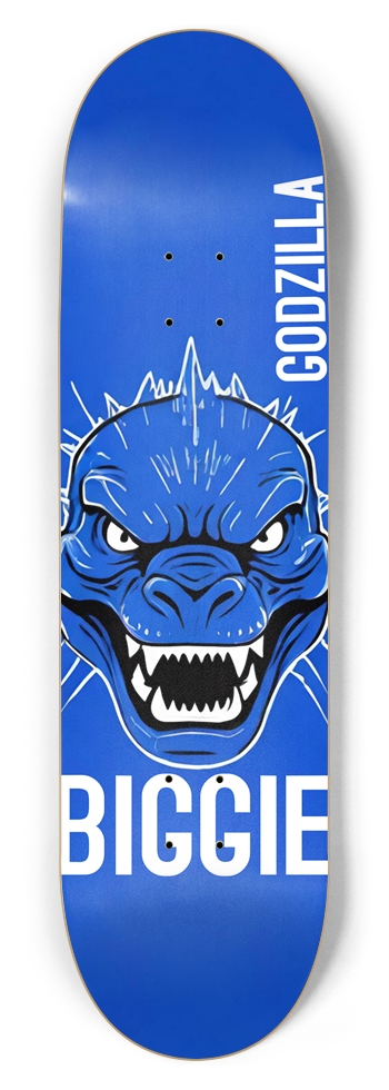 BIGGIE X GODZILLA DECK 01 BLUE 8-3/4 Inch Skateboard