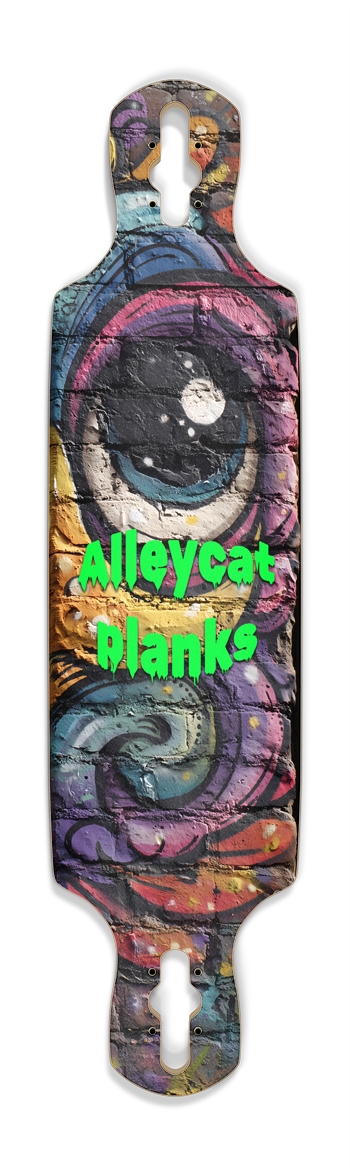 Graffiti Eye Skateboard Drop Through Longboard