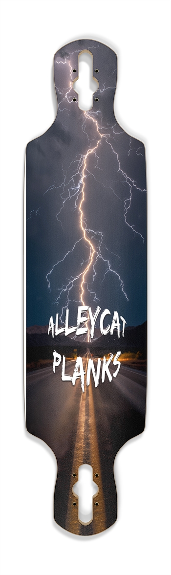 Lightning Bolt Skateboard Drop Through Longboard