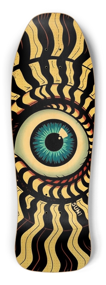 sum1sk8boards eyeball spiral shredder shape board