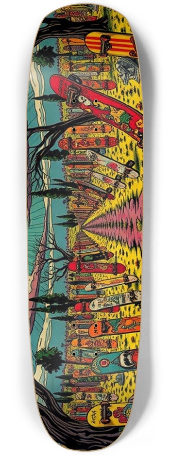 sum1sk8boards skateboard graveyard square nose board