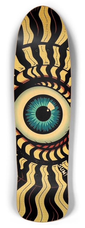 sum1sk8boards eyeball spiral retro rocket shape board