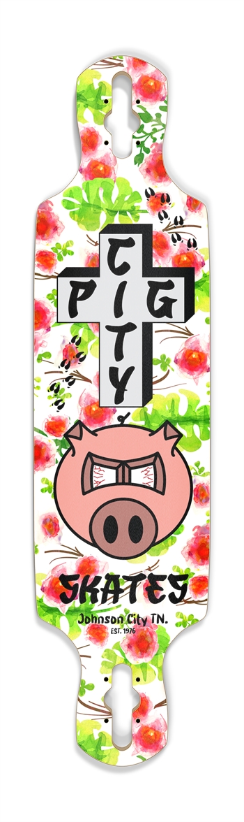 Pig City Custom Skateboard Drop Through Longboard