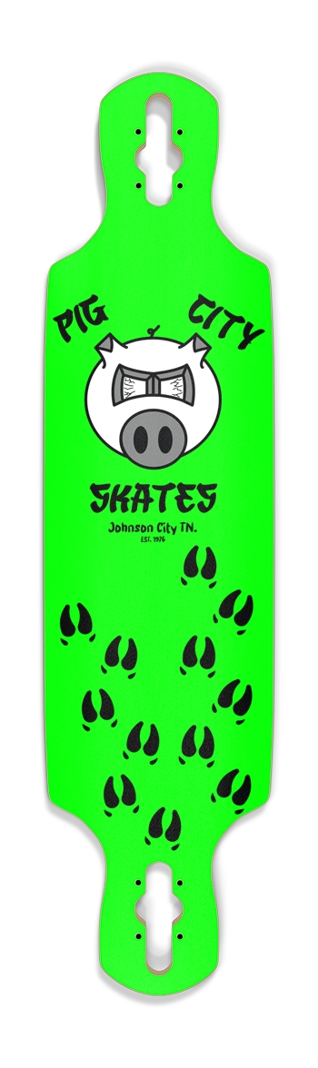 Pig City Custom Skateboard Drop Through Longboard