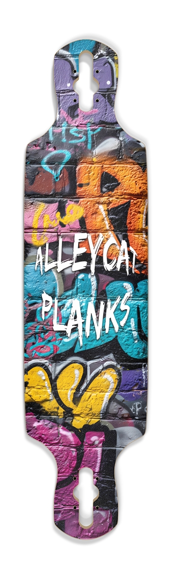 Graffiti Wall Skateboard Drop Through Longboard