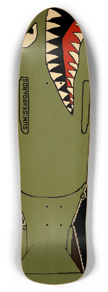sum1sk8boards bomb retro rocket shape board 