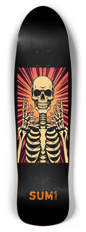 sum1sk8boards what skeleton retro rocket shape board 