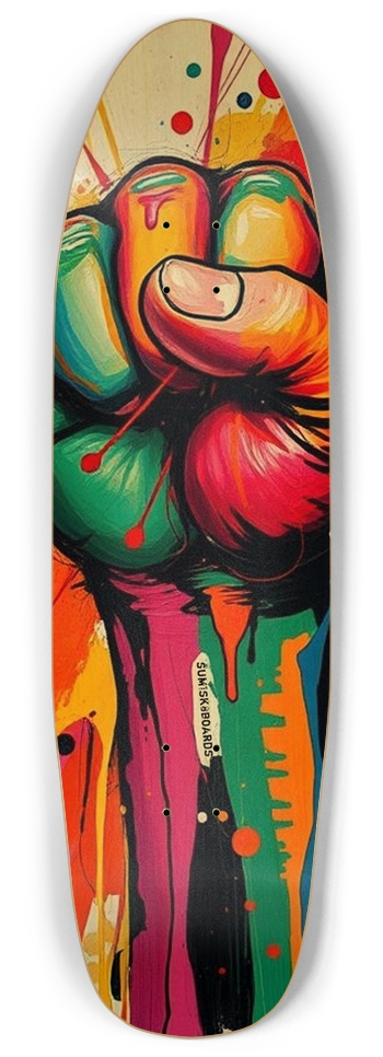 sum1sk8boards fist punk nose pool board 