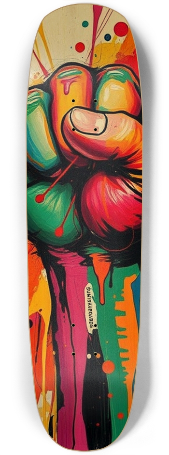 sum1sk8boards fist square nose board 