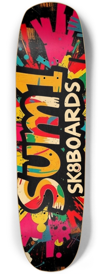 sum1sk8boards logo square nose board 