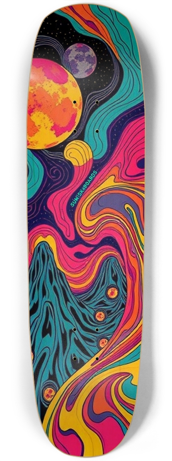 sum1sk8boards cosmic galaxy square nose board