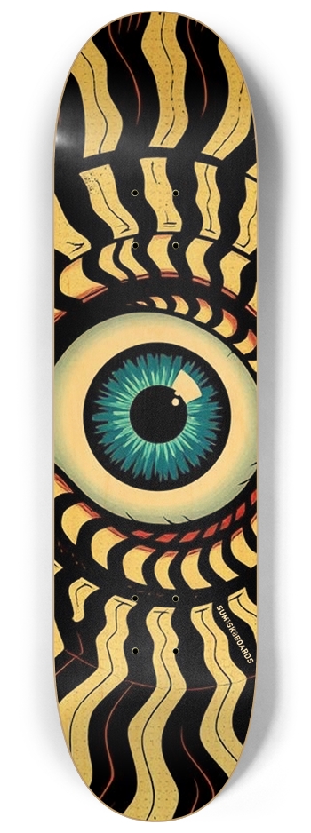 sum1sk8boards eyeball spiral 8 1/4 board 8-1/4 Skateboard Deck