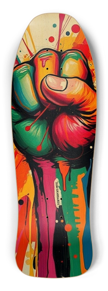 sum1sk8boards fist shredder shape board 