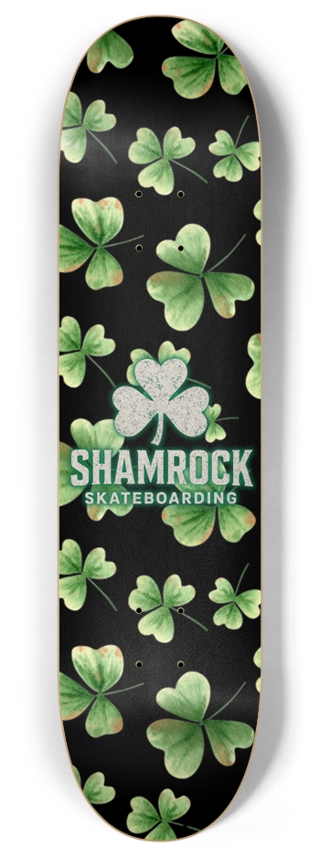 Shamrock Print 8 Inch Skateboard Deck