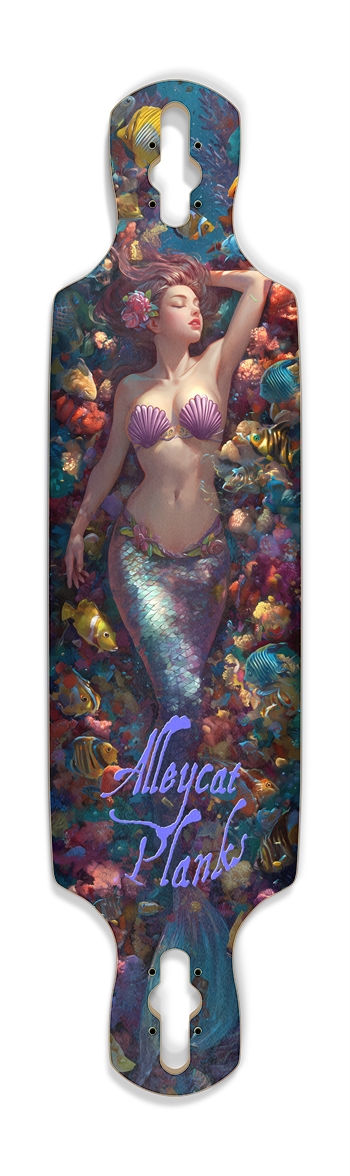 Mermaid Skateboard Drop Through Longboard