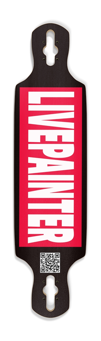 Custom Livepainter Long Skateboard Drop Through Longboard