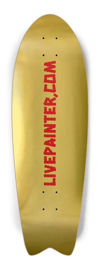 Custom LP Gold Skateboard Fish Tail