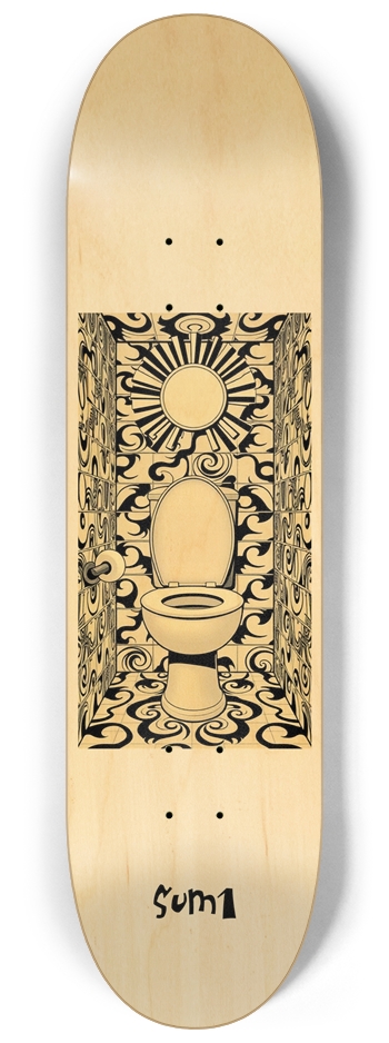 sum1sk8boards it's natural toilet 8 1/4 board 8-1/4 Skateboard Deck