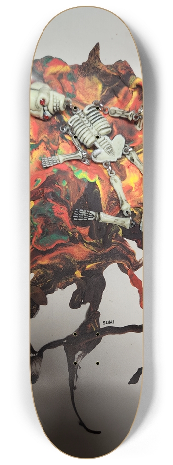sum1sk8boards  clay skeleton 8 1/4 board 