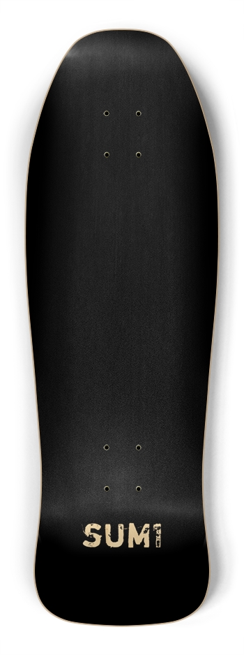 sum1sk8boards blank natural black stained shredder shape board 