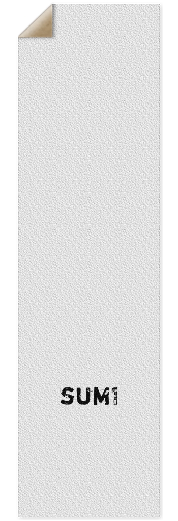 sum1sk8boards logo white griptape  10 x 36  