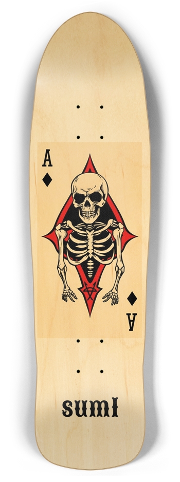 sum1sk8boards natural anarchy ace retro rocket shape board 