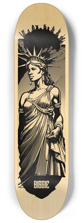 BIGGIE AFRICAN LADY LIBERTY DECK 01 8-1/4 Skateboard Deck