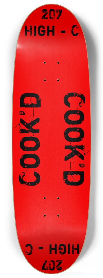 Cook’d egg shaped skateboard deck Egg Shape