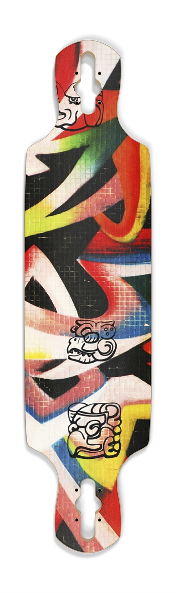 Custom heraldic Skateboard Drop Through Longboard