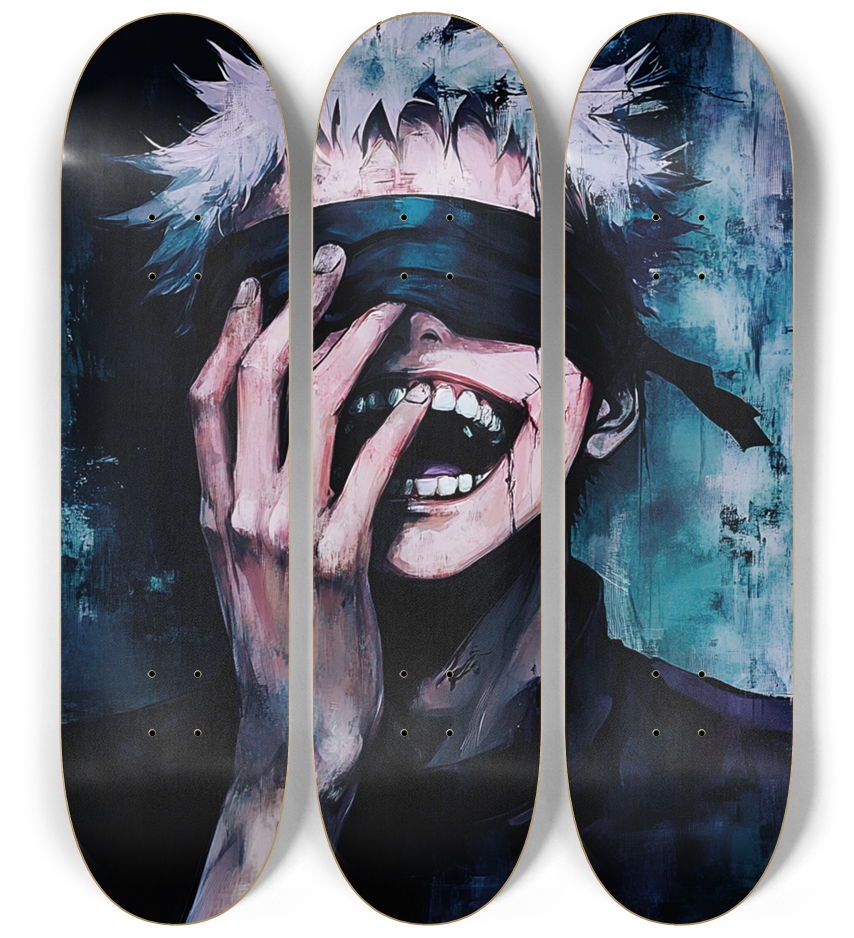Gojo jujutsu kaisen custom Skateboard Series 3 Deck Wall Series