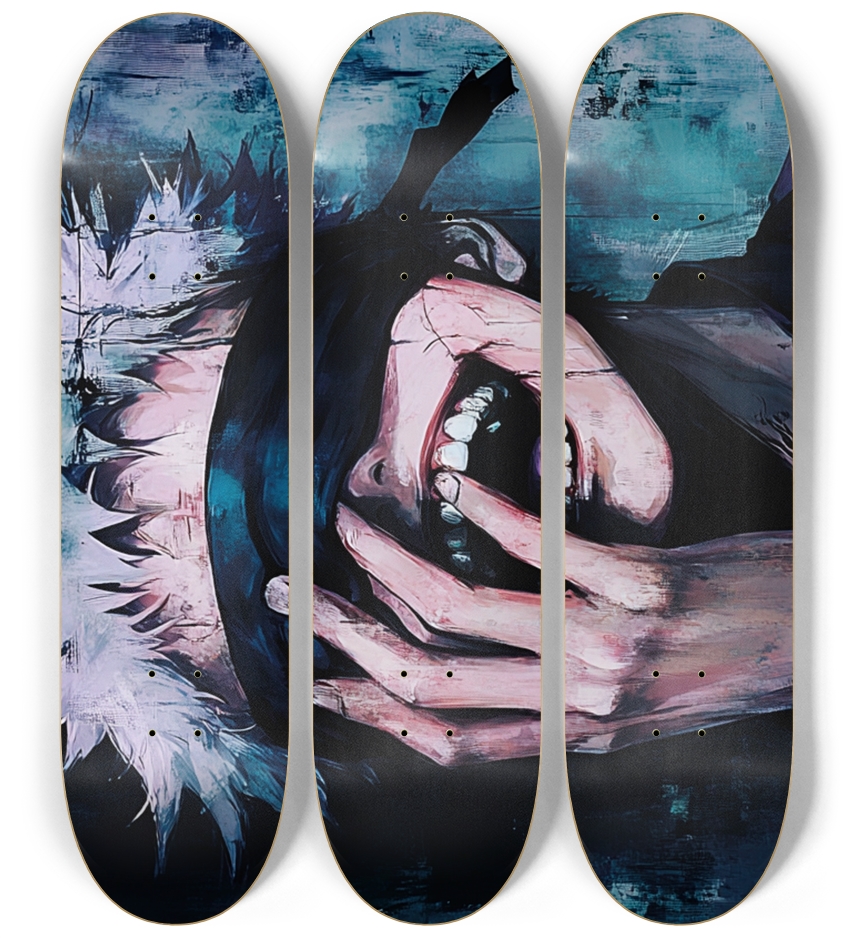 Saturo Gojo jujutsu kaisen customSkateboard Series 3 Deck Wall Series