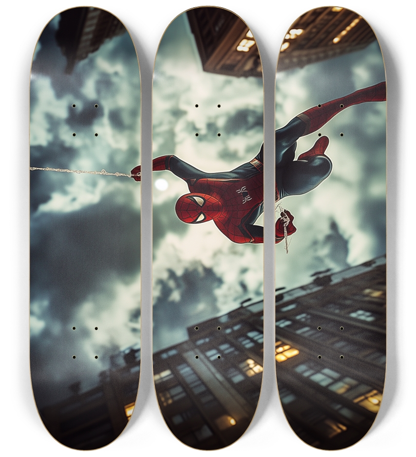 Spiderman Skateboard custom Series 3 Deck Wall Series