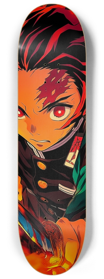 Tanjiro Demon slayer custom Skateboard Series #2 8-1/4 Skateboard Deck