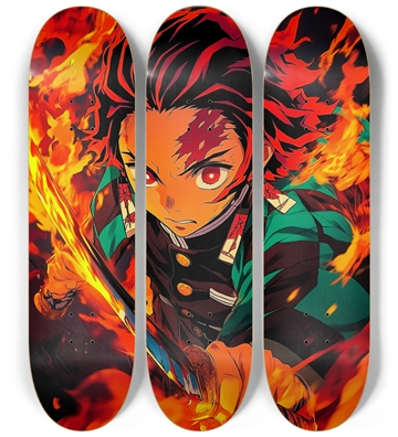 Tanjiro Demon slayer custom Skateboard Series