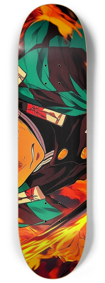 Tanjiro Demon slayer custom Skateboard Series #2 8-1/4 Skateboard Deck