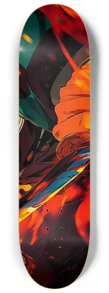 Tanjiro Demon slayer custom Skateboard Series #3 8-1/4 Skateboard Deck