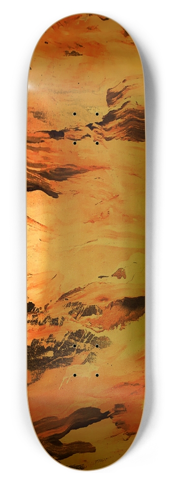 RONIN DECKS Sunset Orange Surfer GOLD RARE 8-3/4 Inch Skateboard