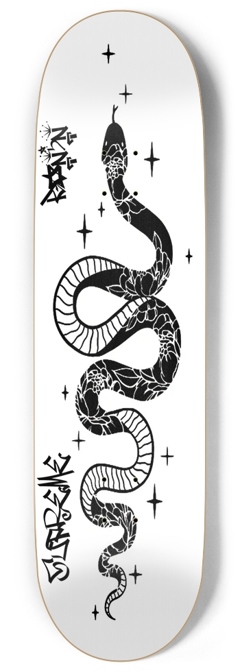 RONIN Supreme Snake Plan Whiteout Reverse Deck 9 Inch Skateboard