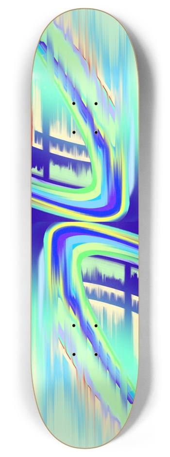 Green blue illusion 8 Inch Skateboard Deck