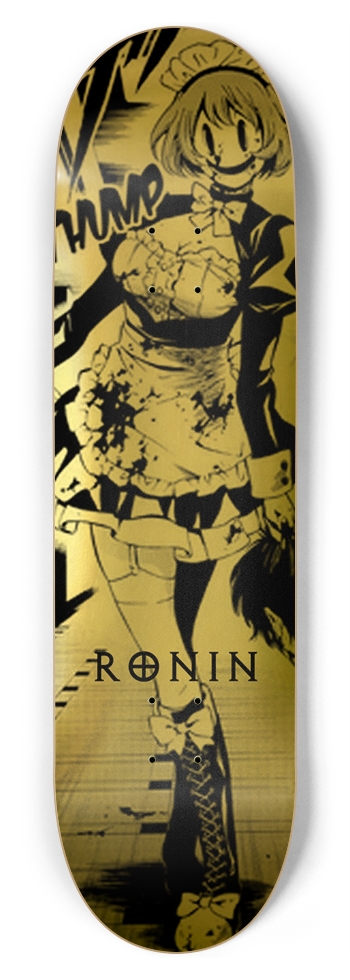 RONIN Anime Plan Maid Whiteout B Deck Variant Gold 8-3/4 Inch Skateboard